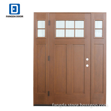 Craftsman Collection Fiberglass Flat Top Glass Single Door